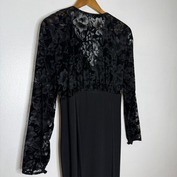 BB Collections 12 Black Velvet Lace Evening Goth Dramatic Elegant Whimsy - Picture 6 of 9